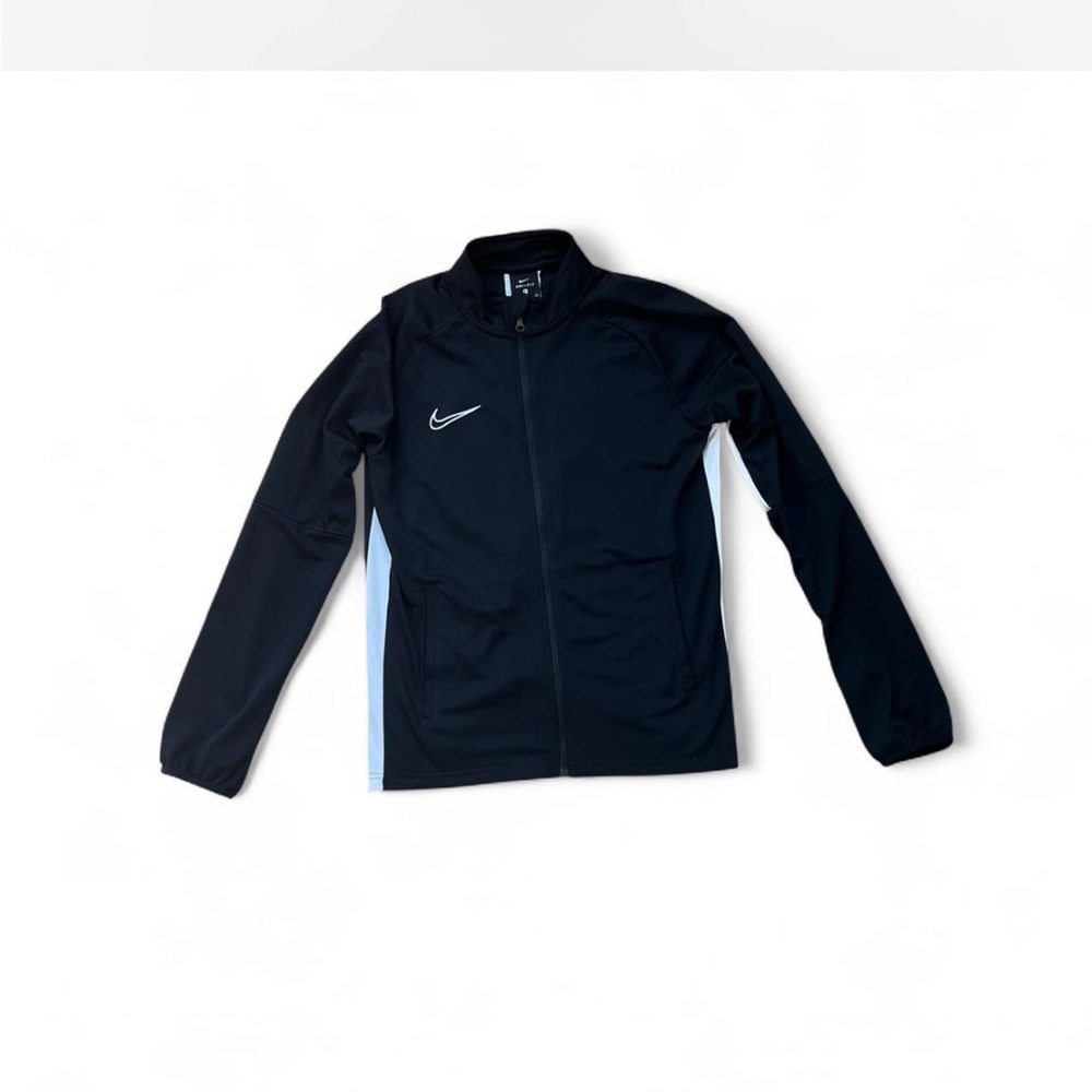 Youth XL -Nike Black Jacket with White Side Panels and Swoosh